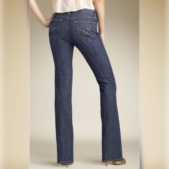 AG Adriano Goldschmied Mid Rise 90s Flare Leg Jeans Dark Denim Blue Y2K Size 27 - Picture 4 of 13